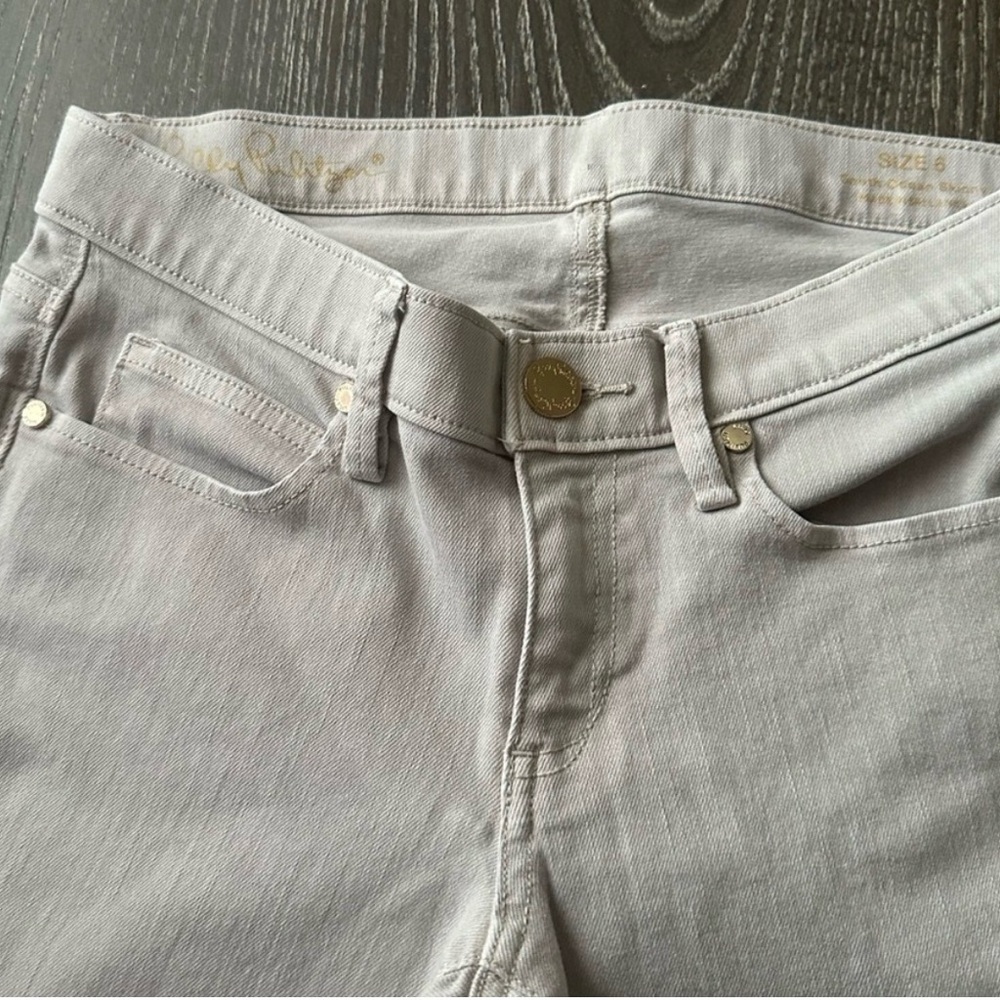 Lilly Pulitzer South Ocean Jeans in Light Gray - Picture 5 of 6